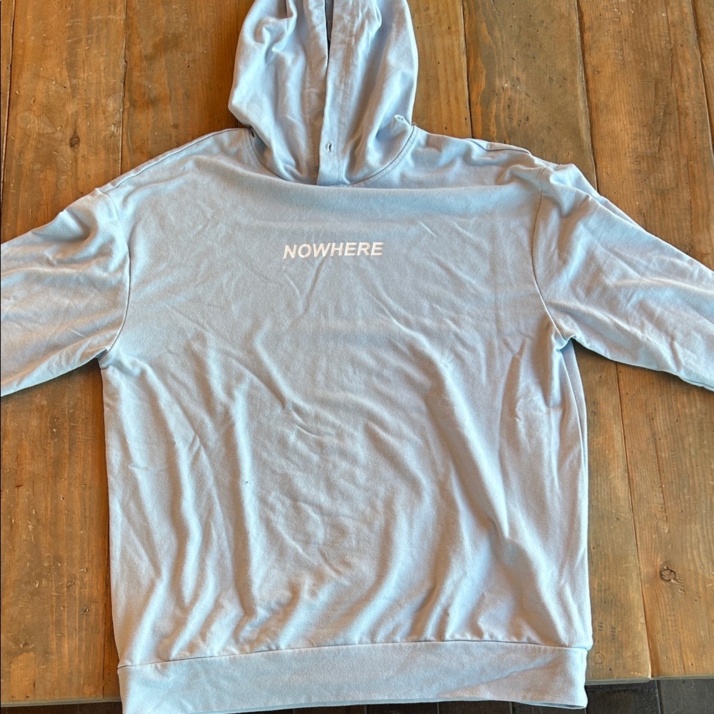 “NOWHERE” Pullover Hoodie Size M